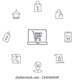 shopping icons set . shopping pack symbol vector elements for infographic web