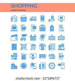 Shopping Icons Set. UI Pixel Perfect Well-crafted Vector Thin Line Icons. The illustrations are a vector.