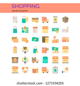 Shopping Icons Set. UI Pixel Perfect Well-crafted Vector Thin Line Icons. The illustrations are a vector.