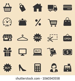 Shopping  icons set. Vector