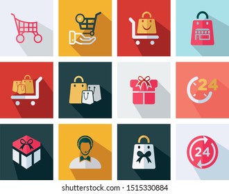 Shopping icons set - vector
