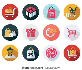 Shopping icons set - vector