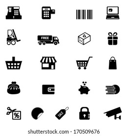 Shopping icons set. Vector