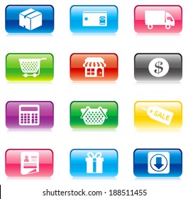 Shopping icons set  Vector