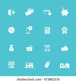 Shopping icons set. Vector