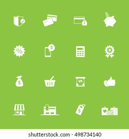 Shopping icons set. Vector