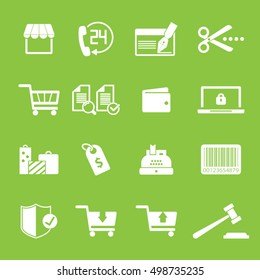 Shopping icons set. Vector