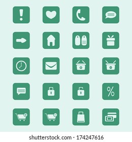 shopping icons set, vector illustration