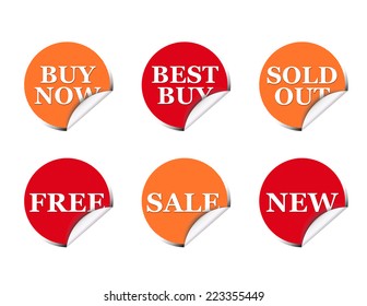 Shopping icons set, vector image
