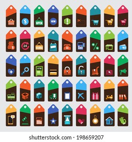 Shopping Icons Set Vectors