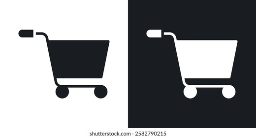 Shopping icons set vectors black and colored style