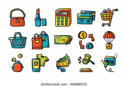 Shopping icons set,eps10
