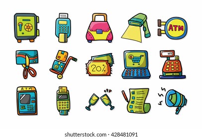 Shopping icons set,eps10