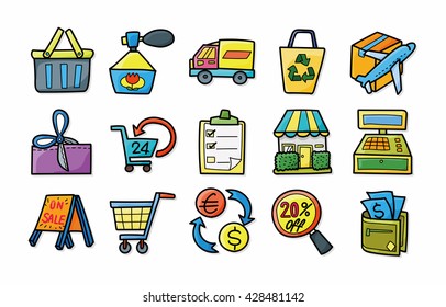 Shopping icons set,eps10