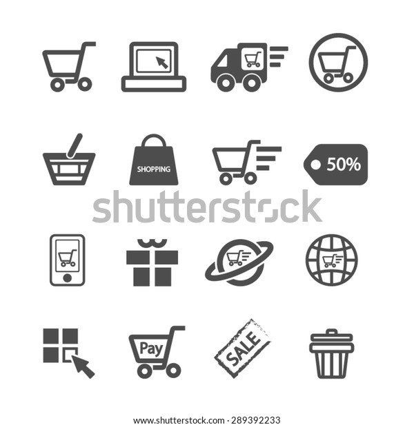 Shopping Icons\
set,Vector