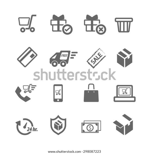 Shopping Icons\
set,Vector