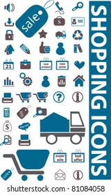 shopping icons, signs, vector illustrations