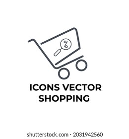Symbol-Vektorelemente für Shoppingsymbole für Infografiken