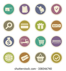 Shopping Icons symbol for web icons