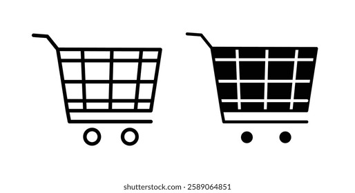 Shopping icons thin line illustrations designs