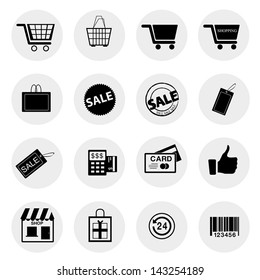 Shopping icons Vector.