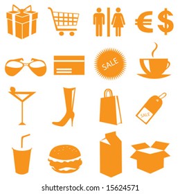 Shopping icons vector