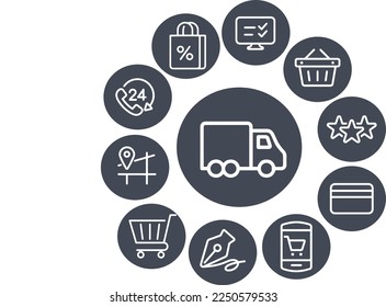 Shopping Icons vector design sale