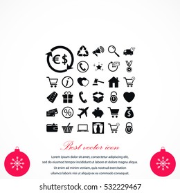 Shopping icons vector, flat design best vector icon