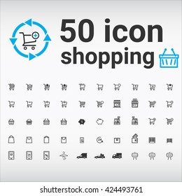 shopping icons vector illustration