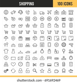 Shopping icons. Vector illustration.