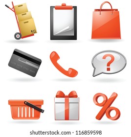 Shopping icons. Vector set