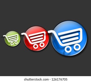 shopping icons web design.