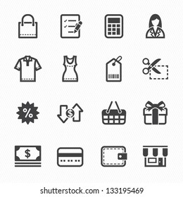 Shopping Icons with White Background