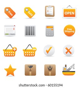 Shopping Icons, Yellow14 Professional icons for your website, application, or presentation