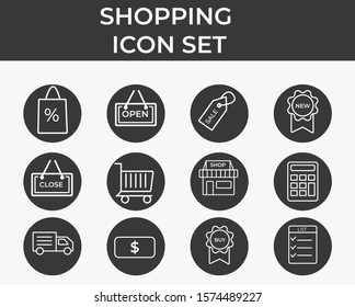shopping icons.Simple Set of Shopping Cart Related Vector Line Icons.vector eps10