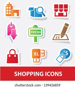 Shopping icons,vector