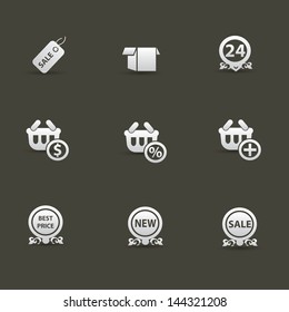 Shopping icons,vector