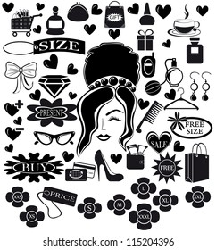 Shopping icons.Vector EPS8