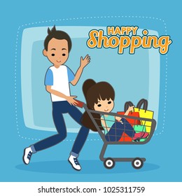 Shopping Illustration Design