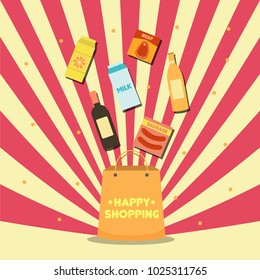 Shopping Illustration Design