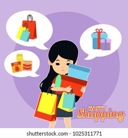 Shopping Illustration Design