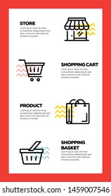 SHOPPING AND ILLUSTRATION ICON CONCEPT