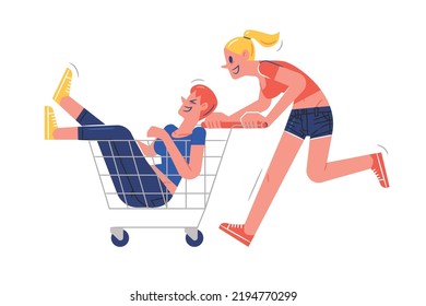 Shopping illustration for website, application, printing, document, poster design, etc.