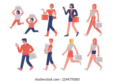 Shopping illustration for website, application, printing, document, poster design, etc.
