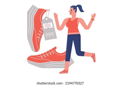 Ilustración de compras para sitio web, aplicación, impresión, documento, diseño de afiches, etc.