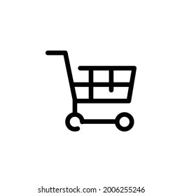 Shopping incomplete line art icon template