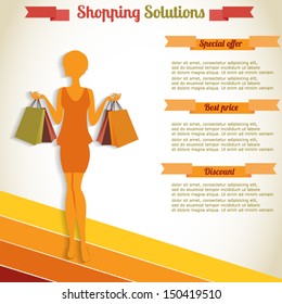 Shopping infographics element