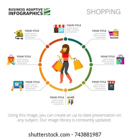 Shopping Infographics Slide Template 
