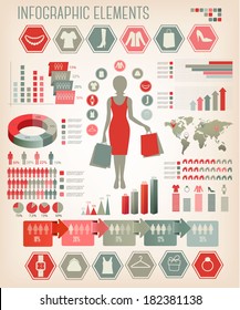 Shopping infographics. Vector.