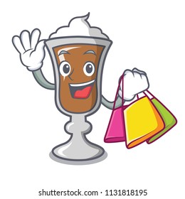 Shopping irish coffee character cartoon